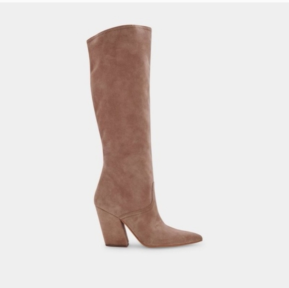 Dolce Vita Nathen Suede Knee-High Boot Mushroom Size 7